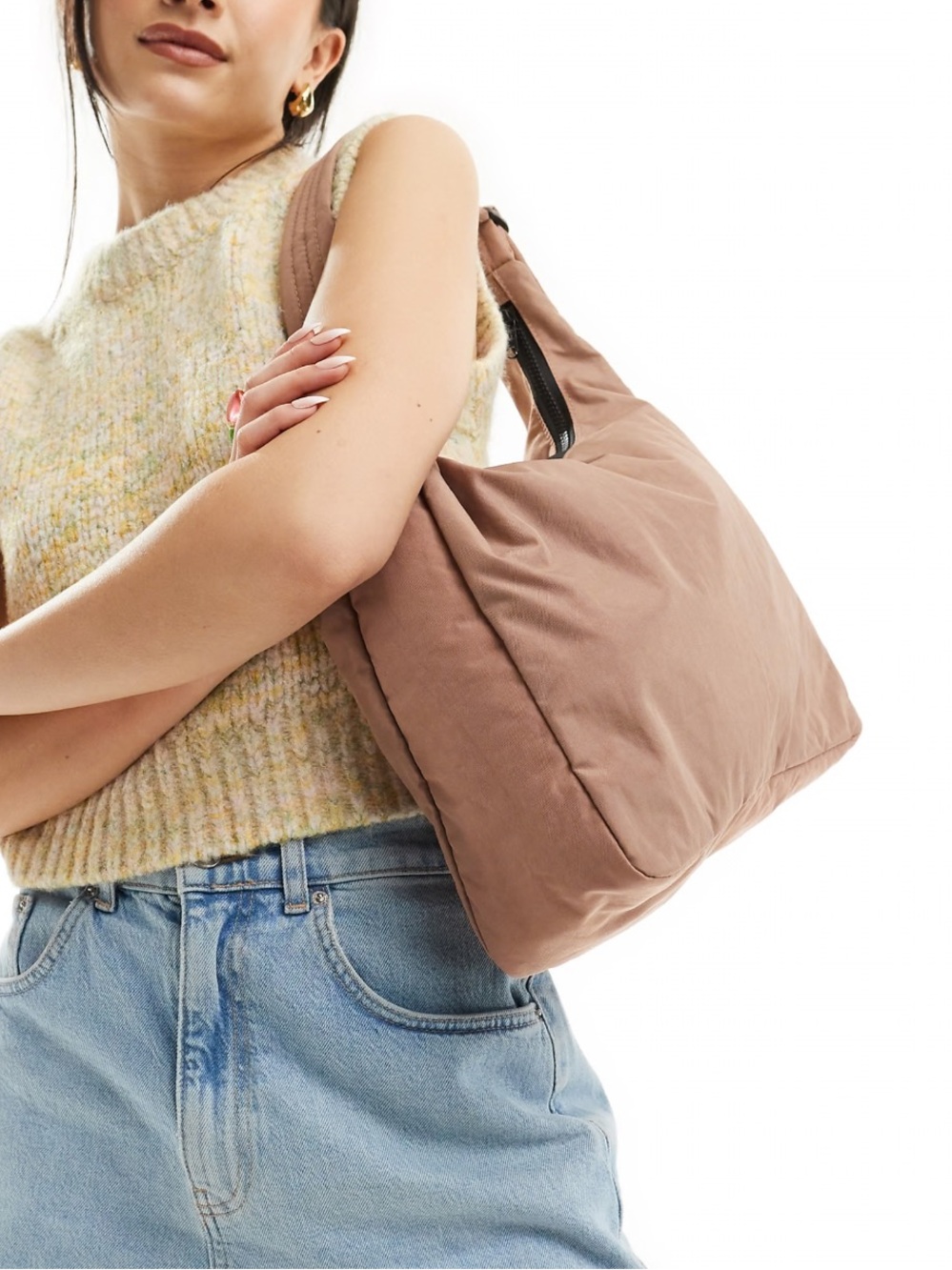 BAGGU Nylon Shoulder Bag Cocoa